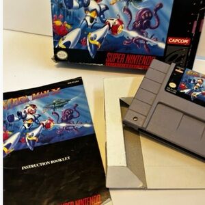 Mega Man X SNES Super Nintendo Complete In Box  CIB Cart & Manual Authentic